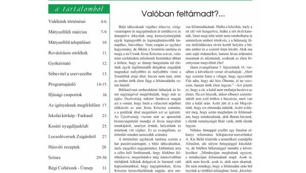 Megjelent a TERRA Hírújság áprilisi száma (2015)