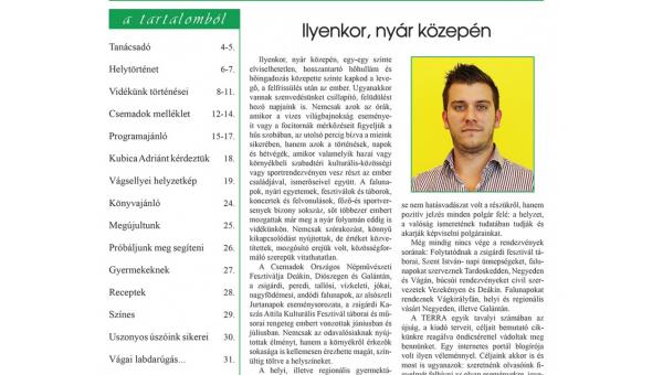 Megjelent a TERRA Hírújság augusztusi száma (2015)
